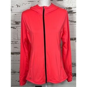 LOLE Full Zip Hoodie Long Sleeve Neon Pink Size L NWOT